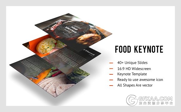 西式美食介绍极简风格keynote模板 - 顶尖PPT