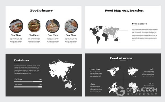 西式美食介绍极简风格keynote模板 - 顶尖PPT