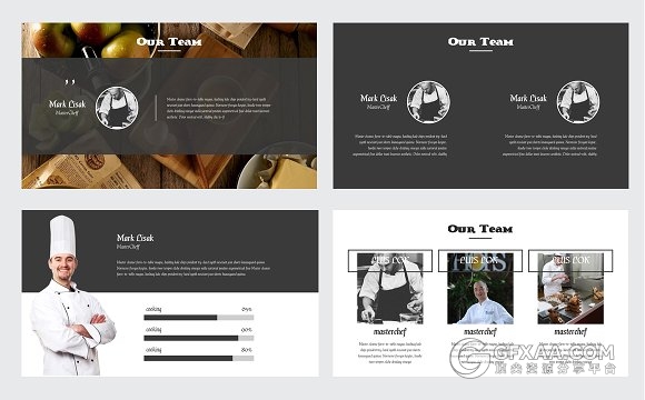 西式美食介绍极简风格keynote模板 - 顶尖PPT