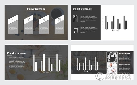 西式美食介绍极简风格keynote模板 - 顶尖PPT