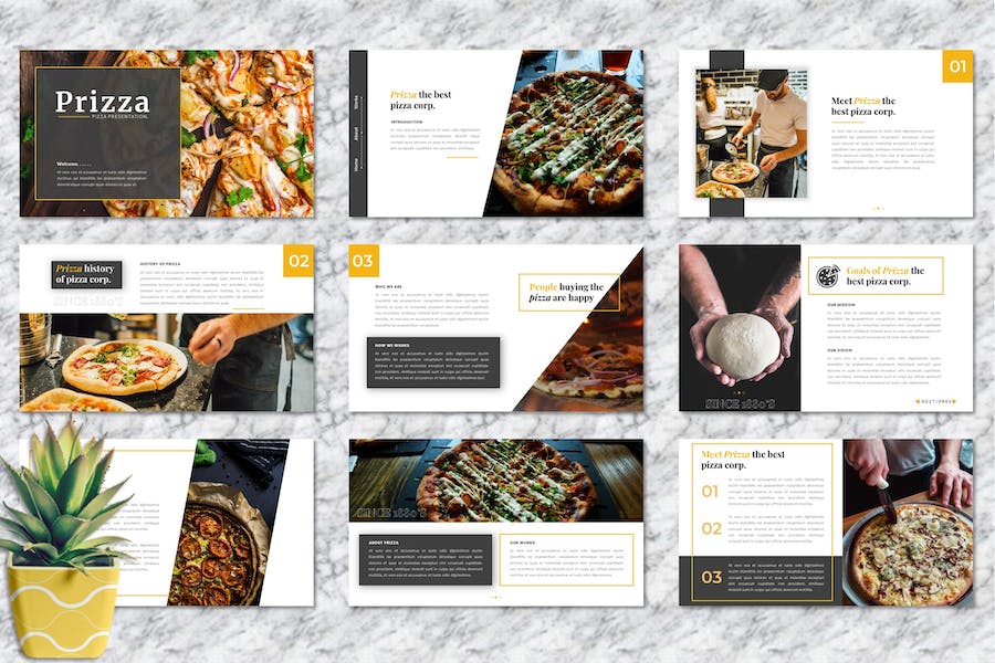 披萨餐饮品牌推广方案PPT模板 - 顶尖PPT
