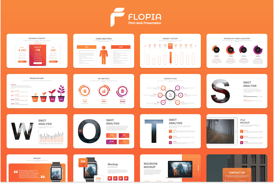 欧美商务风格SWOT分析PPT模板 - 顶尖PPT