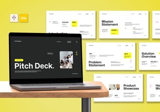 灰黄色白色人工智能科技公司PPT模板 - 顶尖PPT