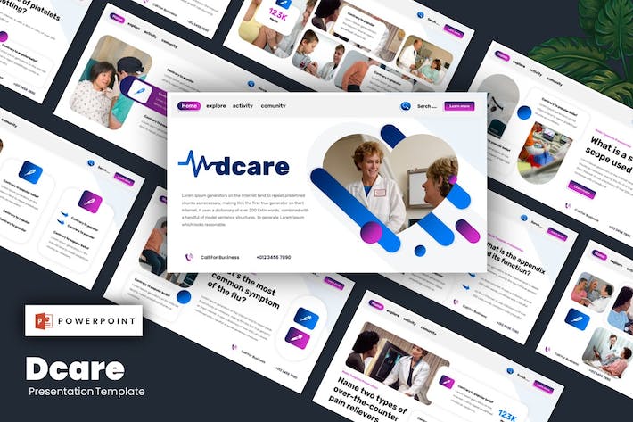 专业医疗健康行业报告演示PPT模板 - 顶尖PPT