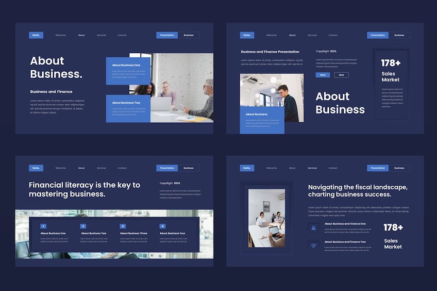 金融商务企业发展方案Keynote模板 - 顶尖PPT