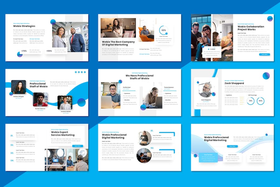 网页数字营销推广策略Keynote模板 - 顶尖PPT
