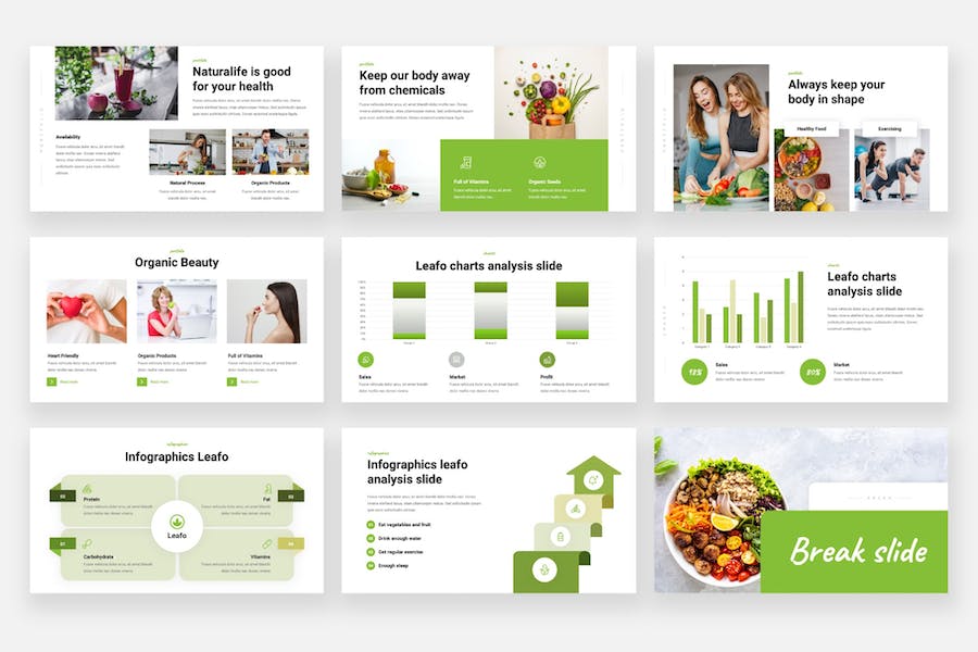 有机健康产品介绍行业报告PPT模板 - 顶尖PPT