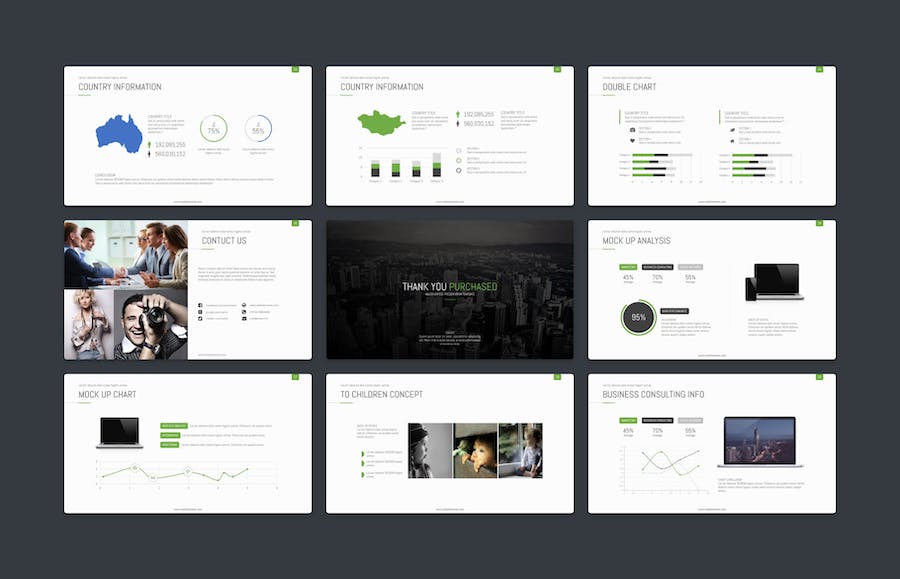 欧美创意黑底企业团队介绍商务通用PPT模板 - 顶尖PPT