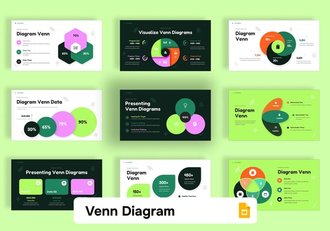 彩色文氏图维恩图形PPT模板 - 顶尖PPT