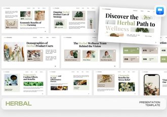 草药中医养生保健推广Keynote模板 - 顶尖PPT