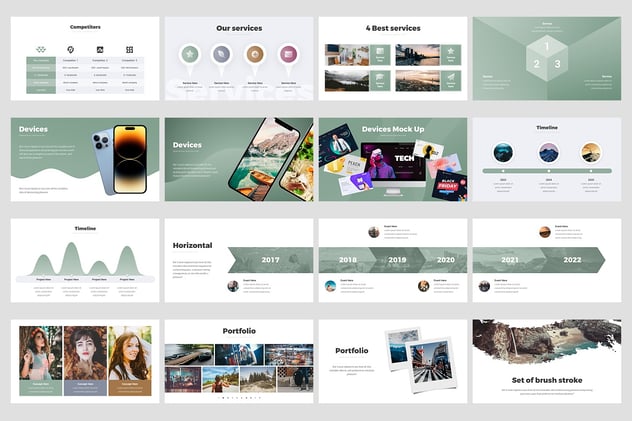 公司年度报告提案信息图形地图PPT模板 - 顶尖PPT