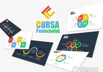 35页精美配色欧美商务风格keynote模板 - 顶尖PPT