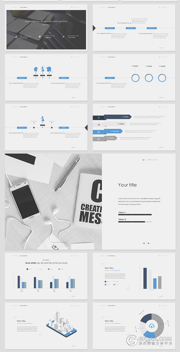 185页商务风格PPT模板3种尺寸4种配色 - 顶尖PPT