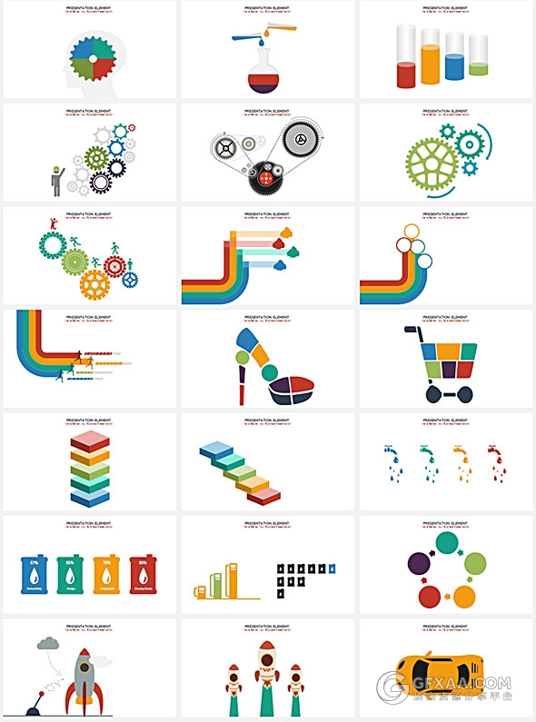 350页国外最好的PPT图形图表大合集 - 顶尖PPT