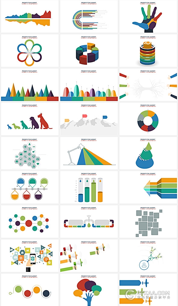 350页国外最好的PPT图形图表大合集 - 顶尖PPT