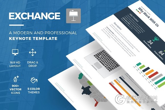 70页欧美商务风格多种精美图形设计keynote模板 - 顶尖PPT