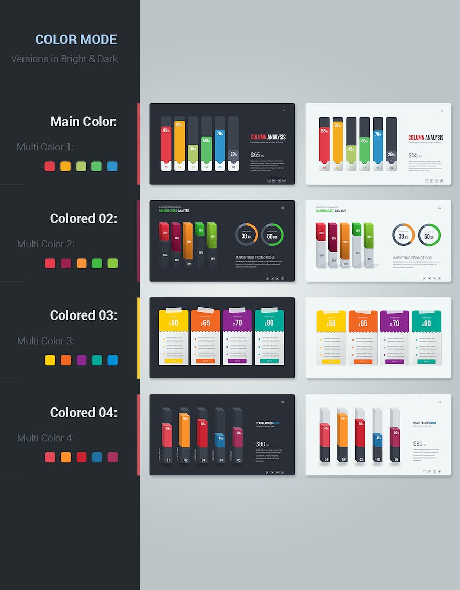 高端创意数据分析图形团队案例展示商务通用PPT模板 - 顶尖PPT