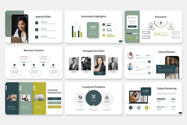 业务数据分析报告统计PPT模板 - 顶尖PPT