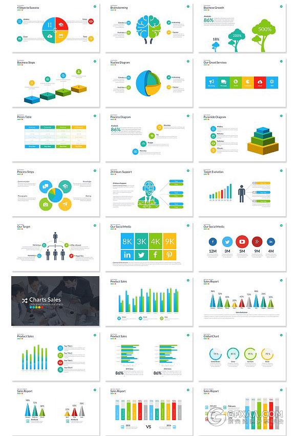 60多页商务年终总结汇报keynote模板 - 顶尖PPT