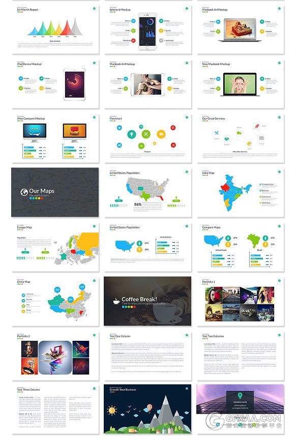 60多页商务年终总结汇报keynote模板 - 顶尖PPT