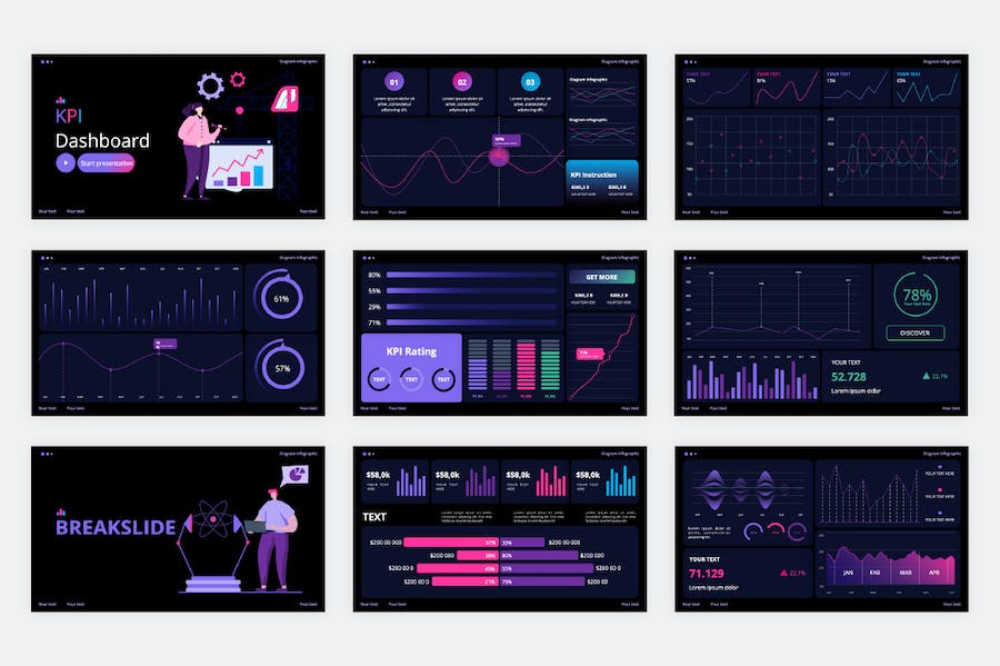 企业KPI绩效考核数据PPT模板 - 顶尖PPT