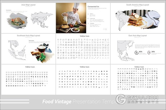 100页美食摄影图片展示PPT模板 - 顶尖PPT