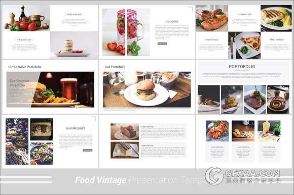 100页美食摄影图片展示PPT模板 - 顶尖PPT