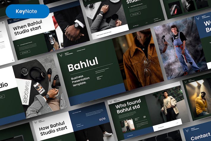 时尚潮流服装设计展示keynote模板 - 顶尖PPT