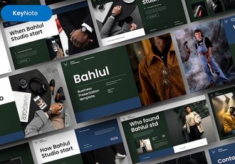 时尚潮流服装设计展示keynote模板 - 顶尖PPT