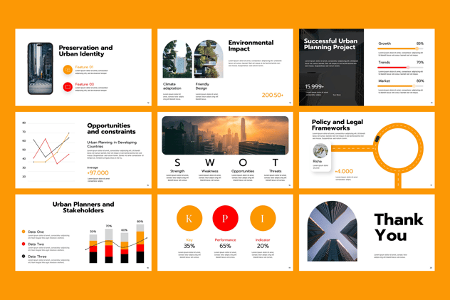 城市规划方案展示幻灯片PPT模板 - 顶尖PPT