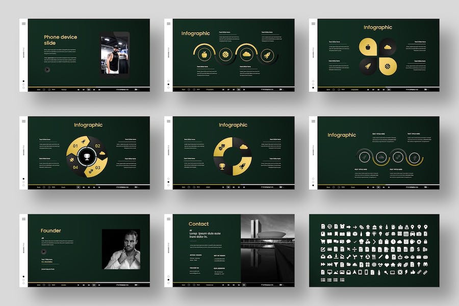 黑色系商务风格PPT模板 - 顶尖PPT