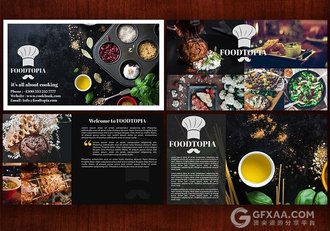 20多页西式餐饮摄影图片展示PPT模板 - 顶尖PPT