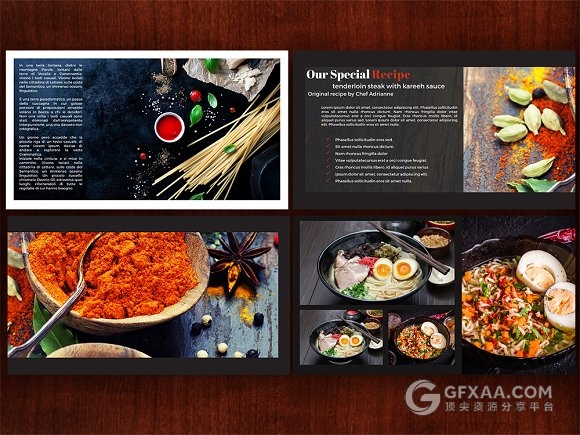 20多页西式餐饮摄影图片展示PPT模板 - 顶尖PPT