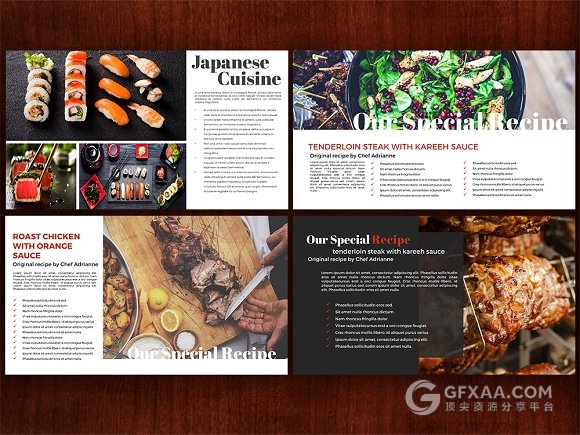 20多页西式餐饮摄影图片展示PPT模板 - 顶尖PPT