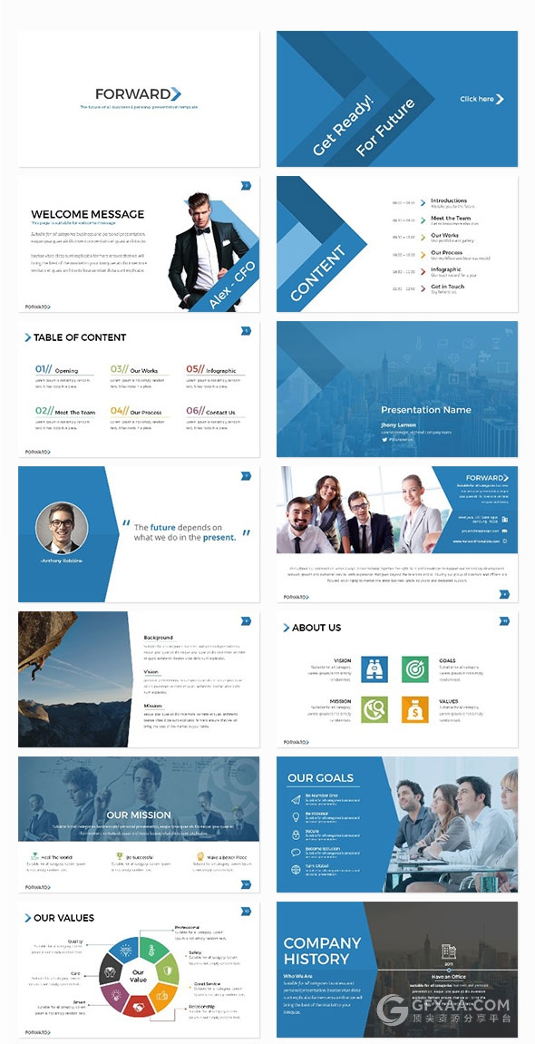 195页高端商务多用途keynote模板10种配色主题 - 顶尖PPT