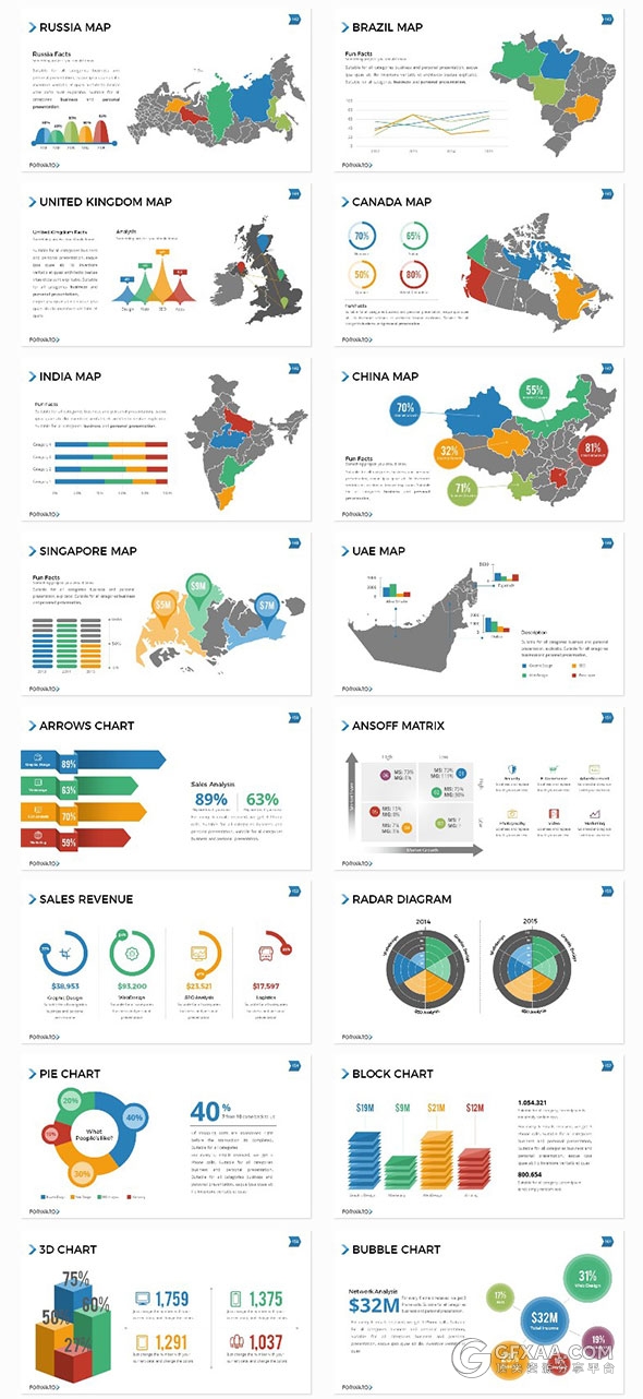 195页高端商务多用途keynote模板10种配色主题 - 顶尖PPT