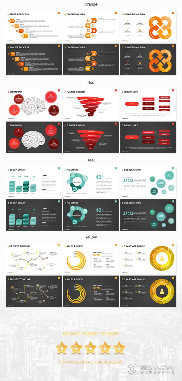 195页高端商务多用途keynote模板10种配色主题 - 顶尖PPT