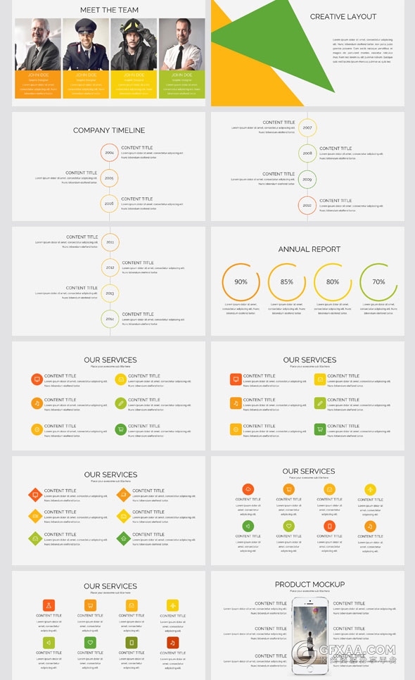 100页新年计划欧美商务keynote模板 - 顶尖PPT