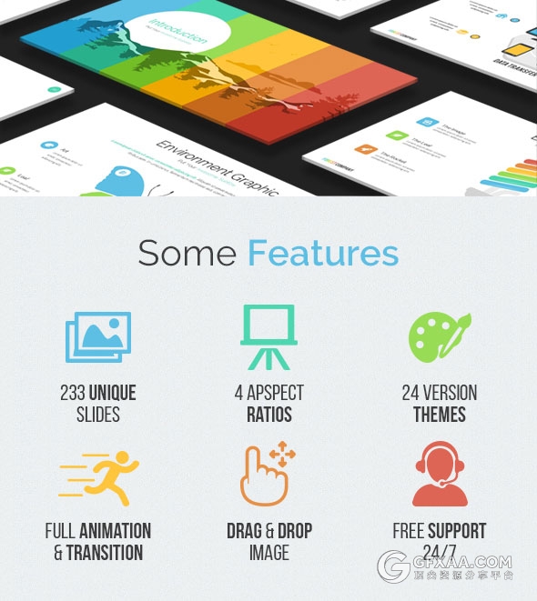 233页12种配色4种尺寸规格高端欧美商务PPT模板 - 顶尖PPT