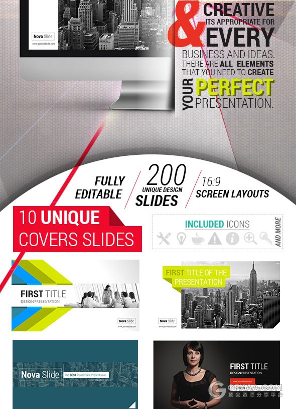 200页欧美商务风格年初计划PPT模板 - 顶尖PPT