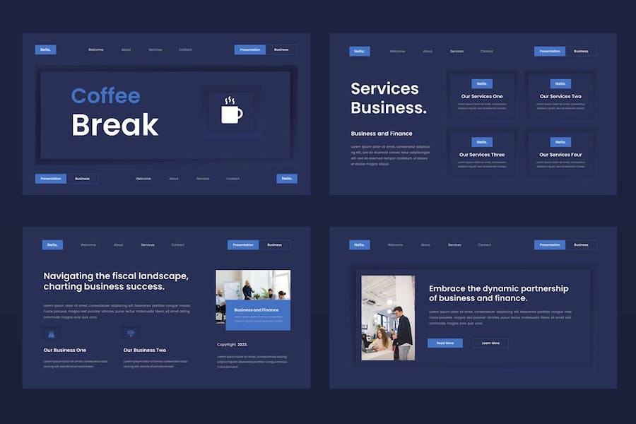 金融商务企业发展方案Keynote模板 - 顶尖PPT