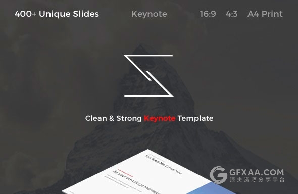 420页极简唯美风格多用途keynote模板4种尺寸规格 - 顶尖PPT