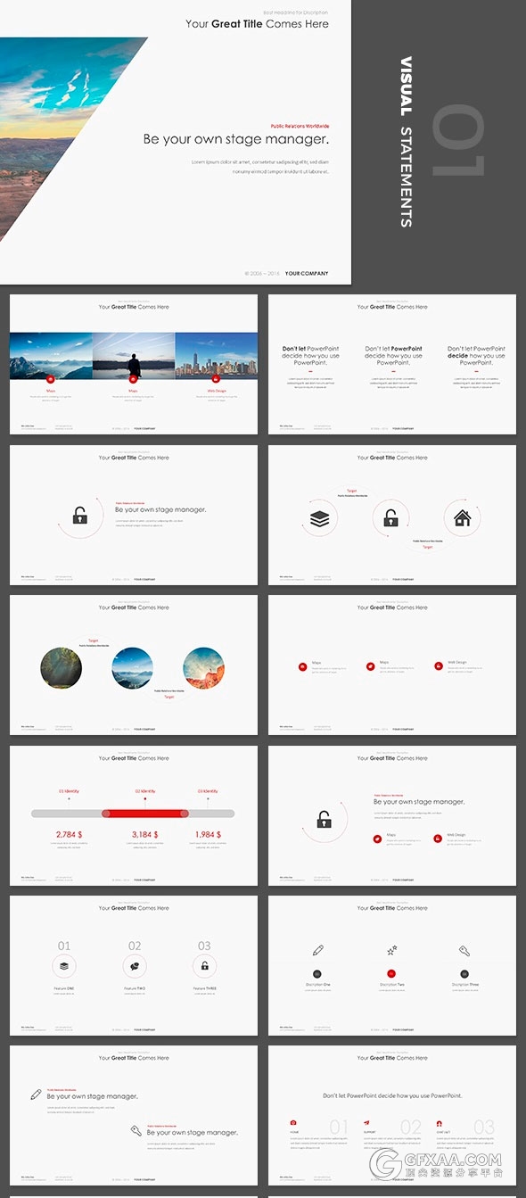 420页极简唯美风格多用途keynote模板4种尺寸规格 - 顶尖PPT