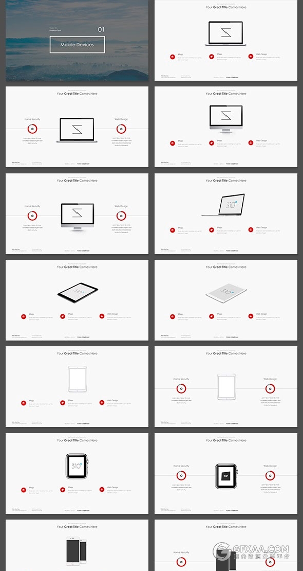 420页极简唯美风格多用途keynote模板4种尺寸规格 - 顶尖PPT