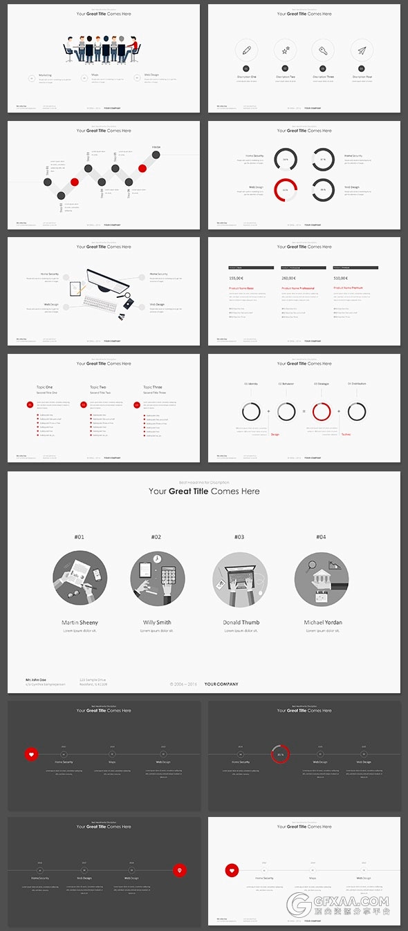 420页极简唯美风格多用途keynote模板4种尺寸规格 - 顶尖PPT