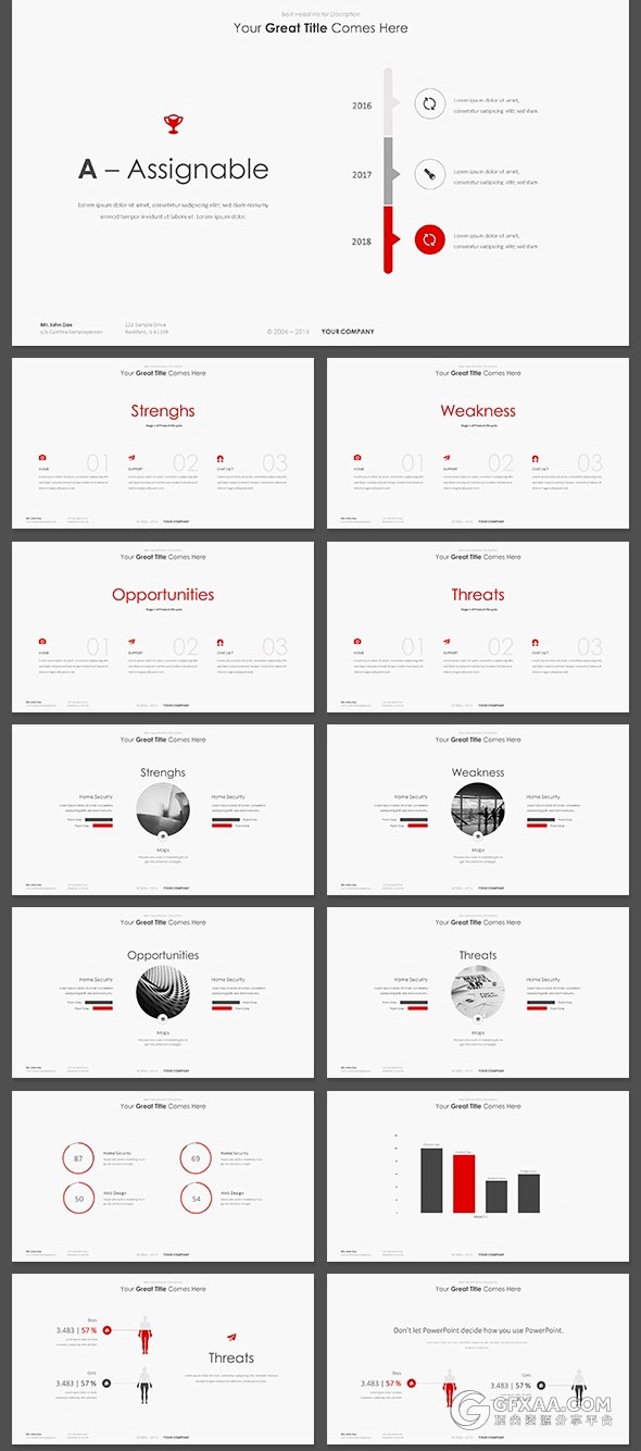 420页极简唯美风格多用途keynote模板4种尺寸规格 - 顶尖PPT