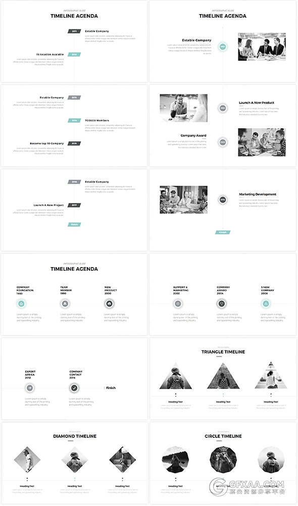 7种配色115页简约多用途PPT模板 - 顶尖PPT