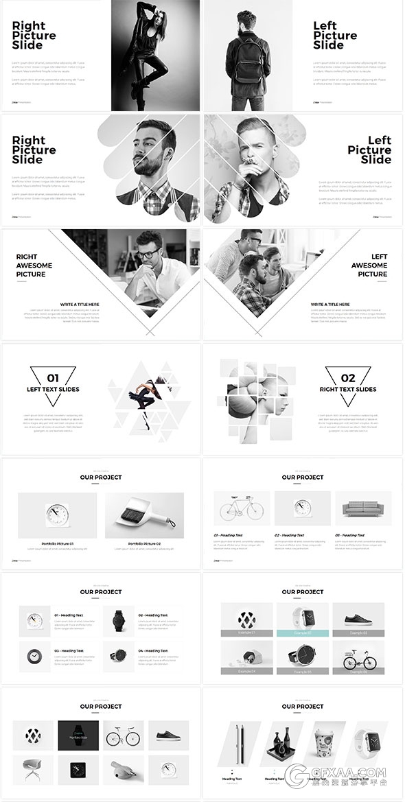 7种配色115页简约多用途PPT模板 - 顶尖PPT