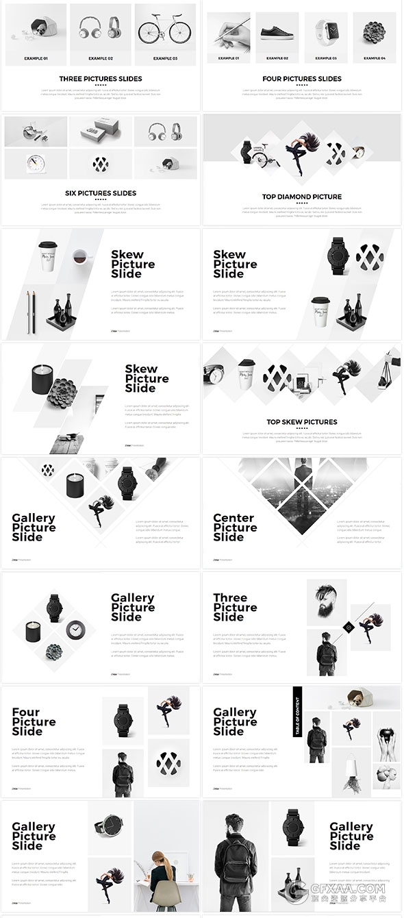 7种配色115页简约多用途PPT模板 - 顶尖PPT