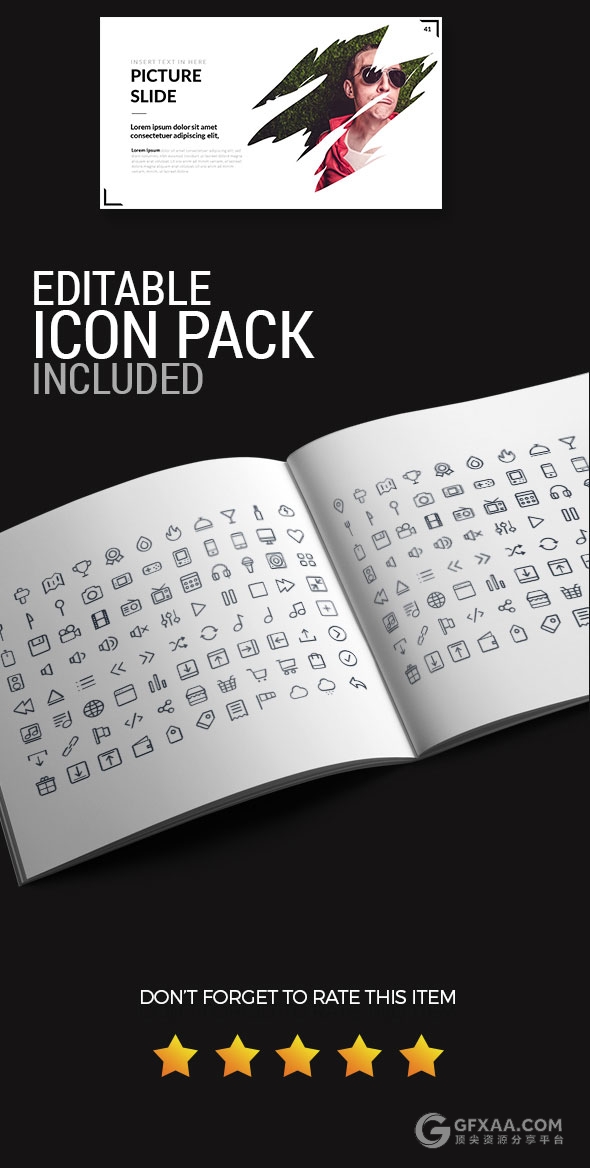 82页10种配色创意图形图片展示PPT模板 - 顶尖PPT